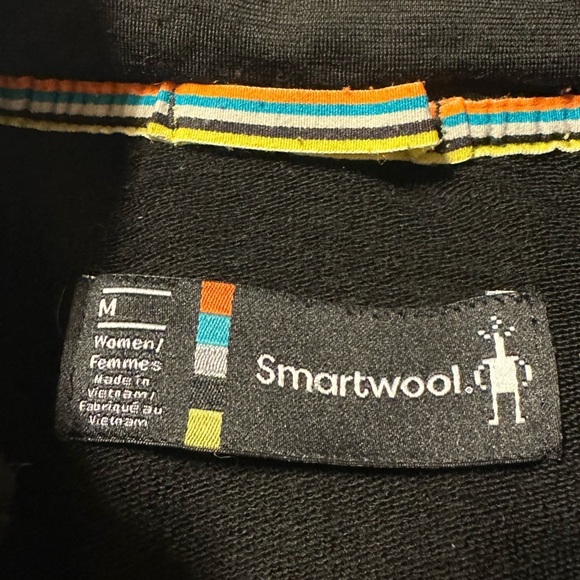 Smartwool Corbet 120 Insulated Wool Running Jacket Black Grey Herringbone - Picture 7 of 11